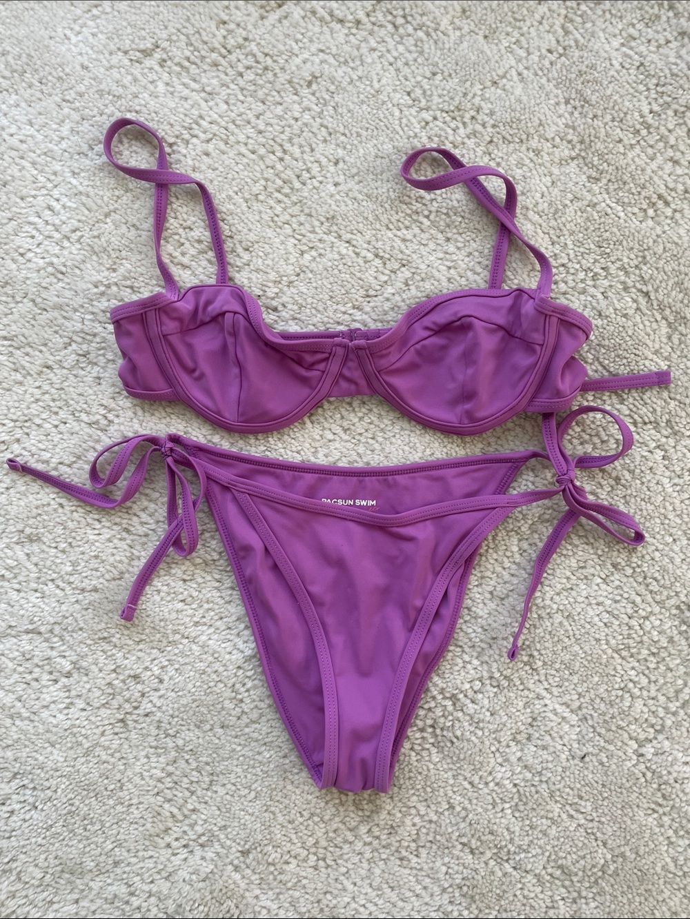 PacSun Violet Balconette Tie-Side Bikini